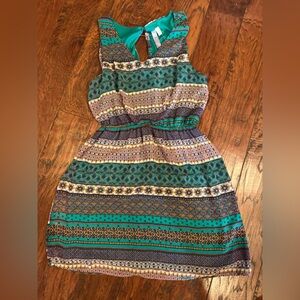 Colorful Patterned Sleeveless Dress
